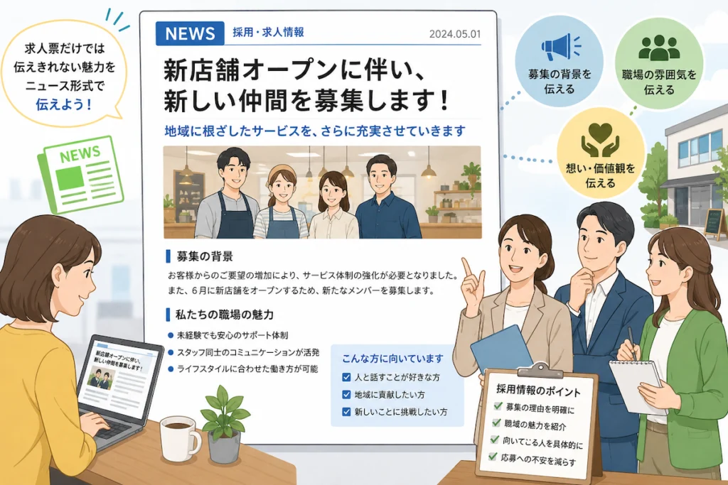 求人 採用情報 ニュース形式